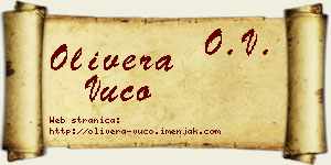 Olivera Vučo vizit kartica